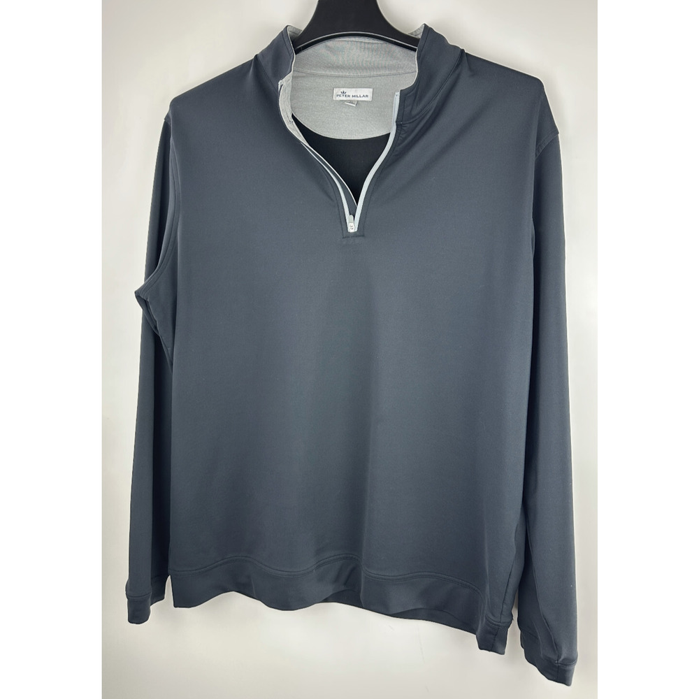 Peter Millar Men's Perth Stretch Loop Terry Quarter Zip Size XL *Company Logo - Picture 12 of 12